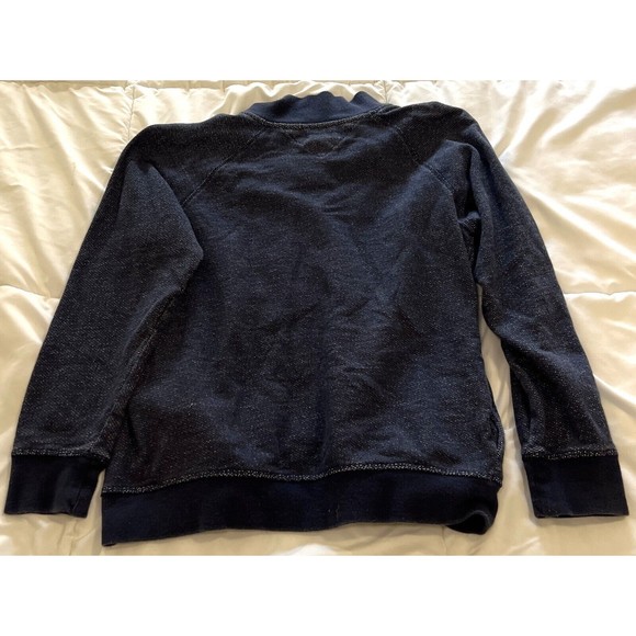 Tommy Hilfiger 1985 Boys Henley Sweatshirt 3 Button Collar Navy Blue LG 16/18 - Picture 4 of 10